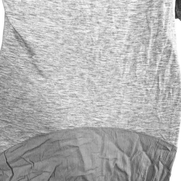 Easel Womens Gray Knit Stretch Tunic Longline Lagenlook Whimsigoth Top T Shirt S - Picture 15 of 16